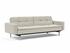 DUBLEXO SLEEPER SOFA W/ARMS in MIXED DANCE NATURAL FABRIC WITH Stainless Steel LEGS 527 by INNOVATION USA
