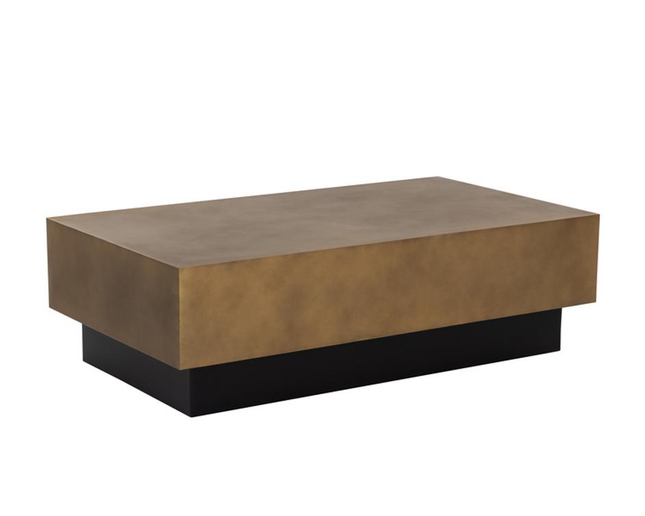 BLAKELY COFFEE TABLE - ANTIQUE BRASS by Sunpan