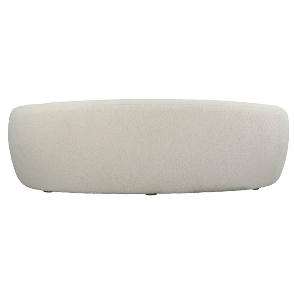 Capra Art Deco White Sofa by Uttermost