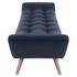 Castlebar KD Bonded Leather Tufted Bench, Vintage Blue by New Pacific Direct