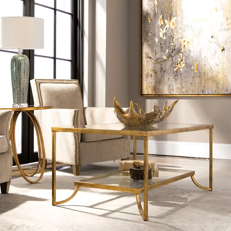 Katina Gold Leaf Coffee Table by Uttermost