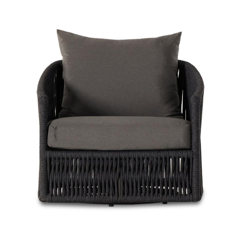 Porto Outdoor Swivel Chair - Venao Charcoal by Four Hands
