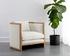 CHLOE LOUNGE CHAIR - NATURAL - HEATHER IVORY TWEED by Sunpan