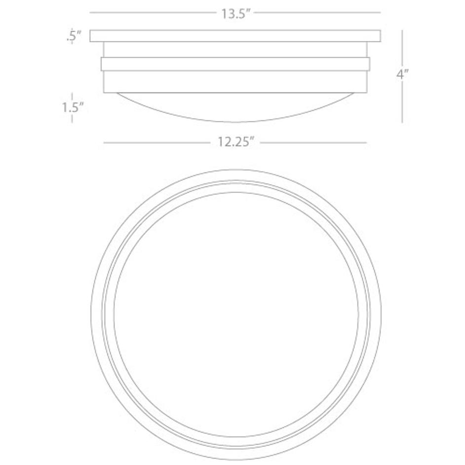 Roderick Flushmount by ROBERT ABBEY