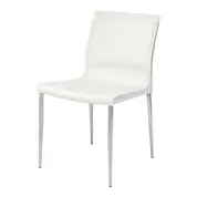 Alice Dining Chair, White Leather by Nuevo Living