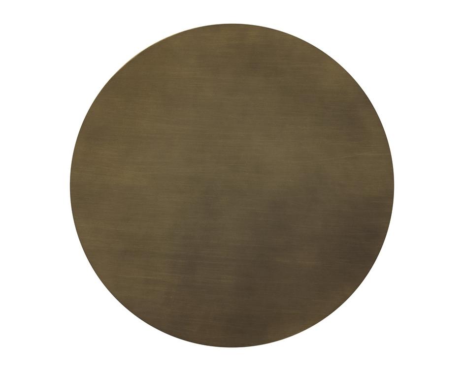 Diaz Coffee Table - Marble Look - Antique Brass by Sunpan