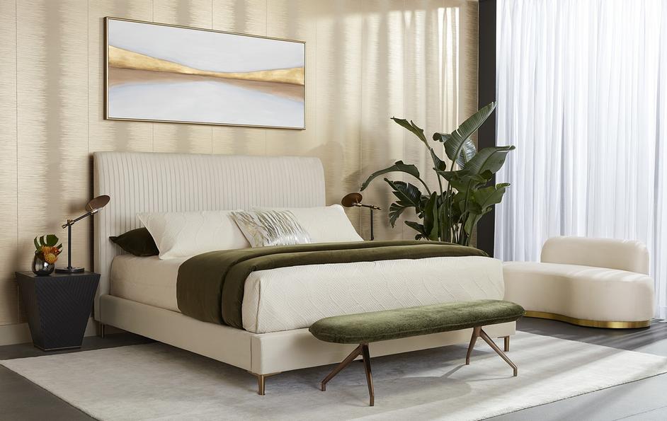 ELOWEN BENCH - BERGEN OLIVE by Sunpan