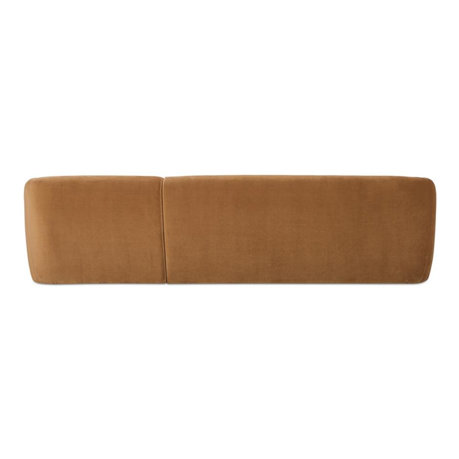 Faye Right Sectional Tan Faux Mohair by Moes Home