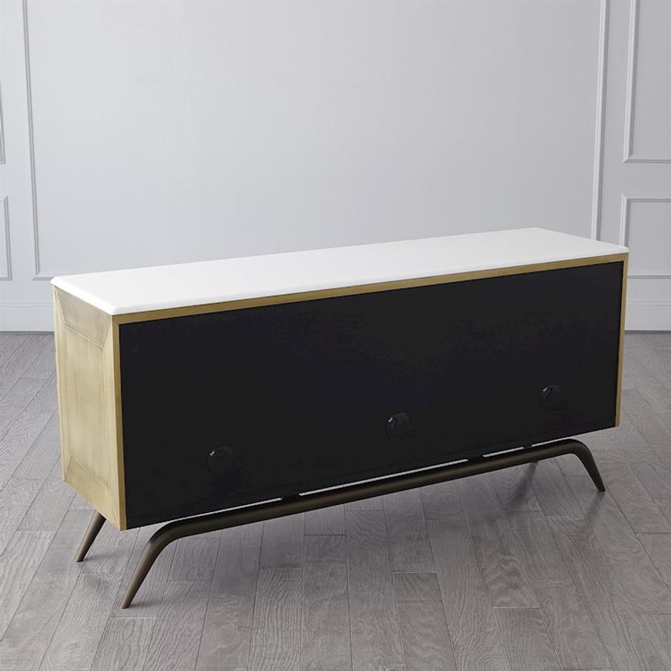 TRIANGLE CABINET-BRASS by Global Views