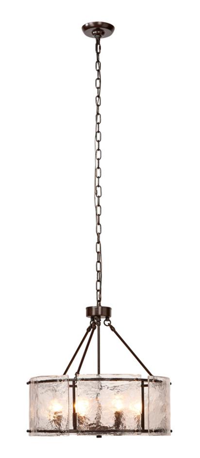 Glenn Large Round Metal 6-Light Chandelier, Bronze by Jamie Young