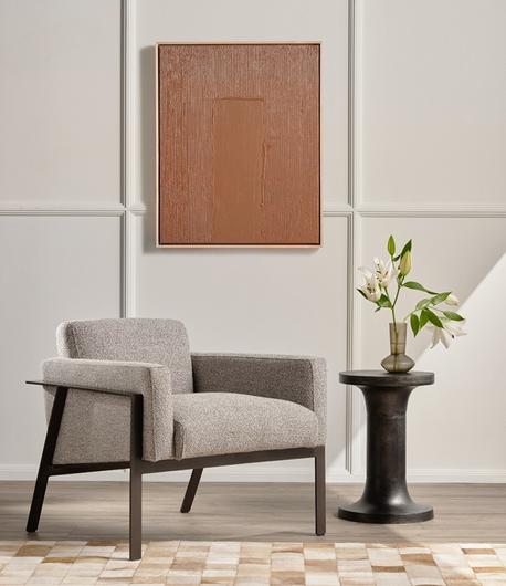 Gino End Table In Raw Black by FOUR HANDS