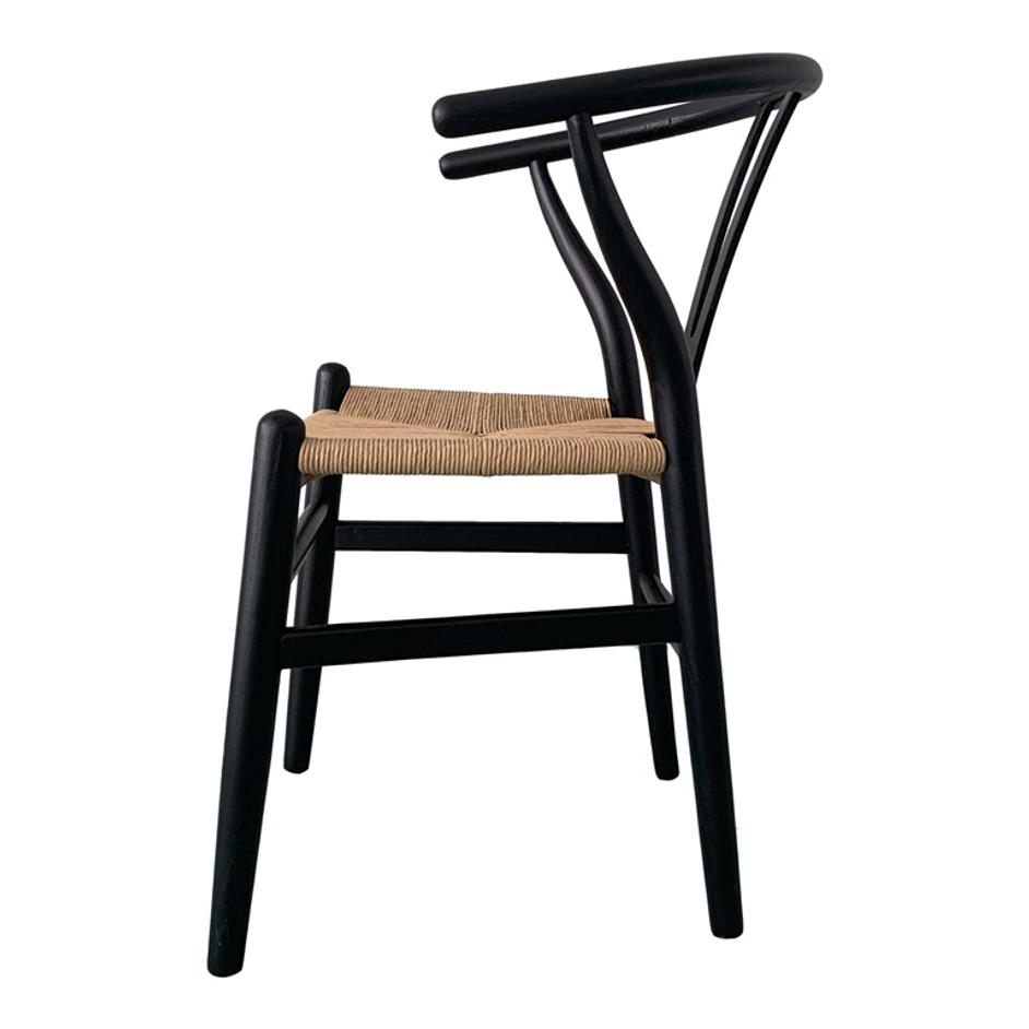 VENTANA DINING CHAIR BLACK AND NATURAL-M2 by Moes Home