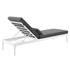 Myler Cushion Outdoor Patio Chaise Lounge Chair In White Charcoal by Modway Furniture