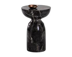Goya End Table - Marble Look - Black by Sunpan