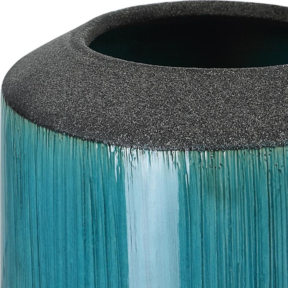 Maui Aqua Blue Vases, S/2 by Uttermost