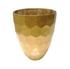 Glass Hnb Cut Vase Rust/Gold Large by BIDK Home