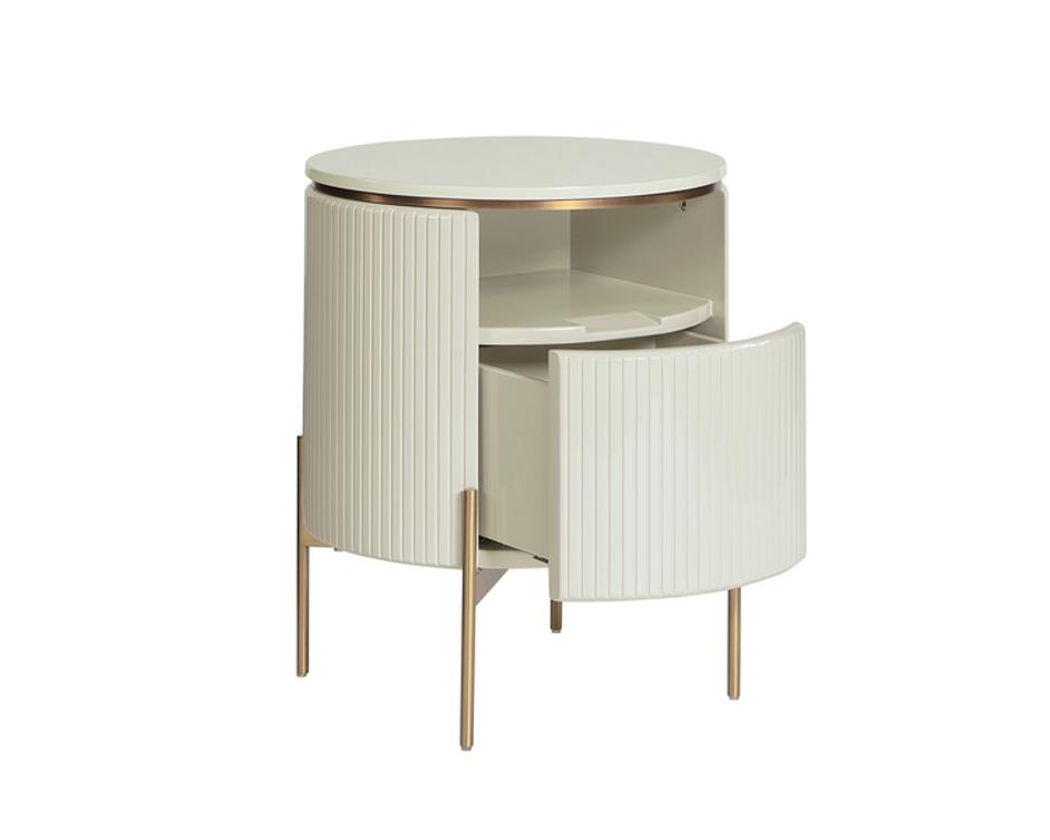 PALOMA END TABLE - HIGH GLOSS CREAM by Sunpan