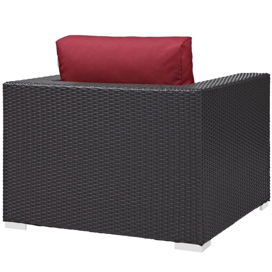 Minerva Outdoor Patio Armchair In Espresso Red by Modway Furniture
