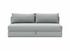 OSVALD FULL SOFABED in MELANGE GREY FABRIC WITH Black steel LEGS 538 by INNOVATION USA