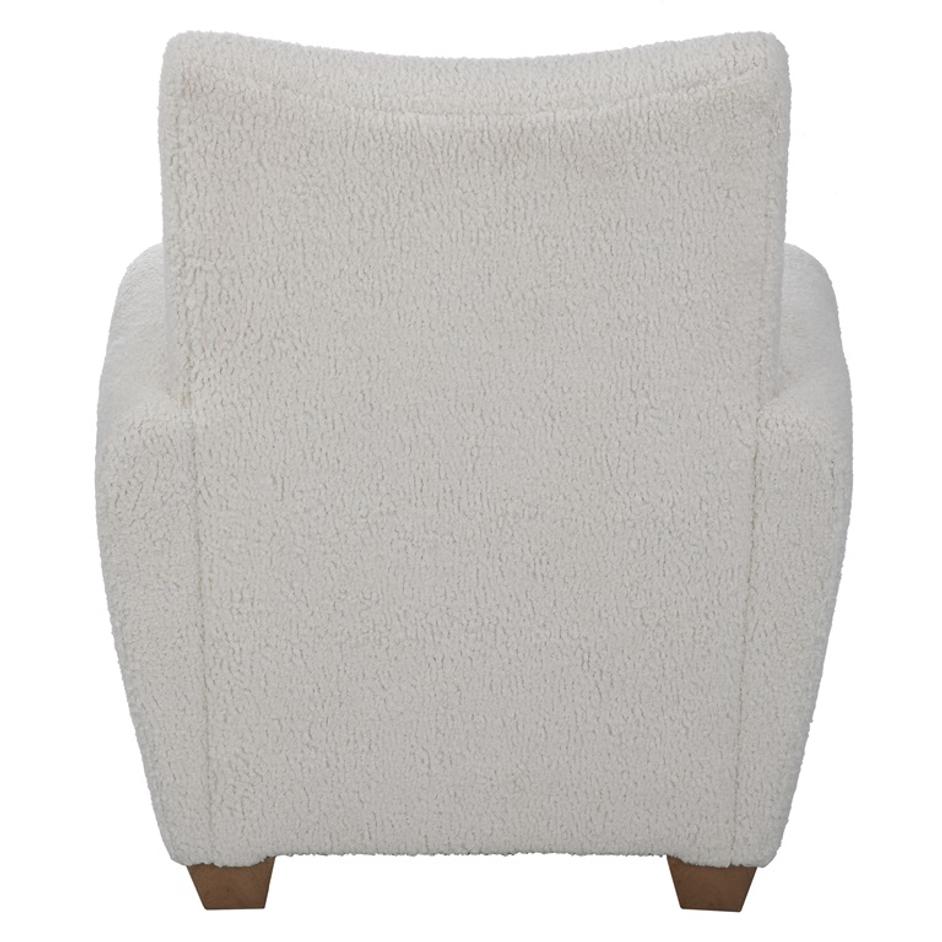 Teddy White Shearling Accent Chair by Uttermost