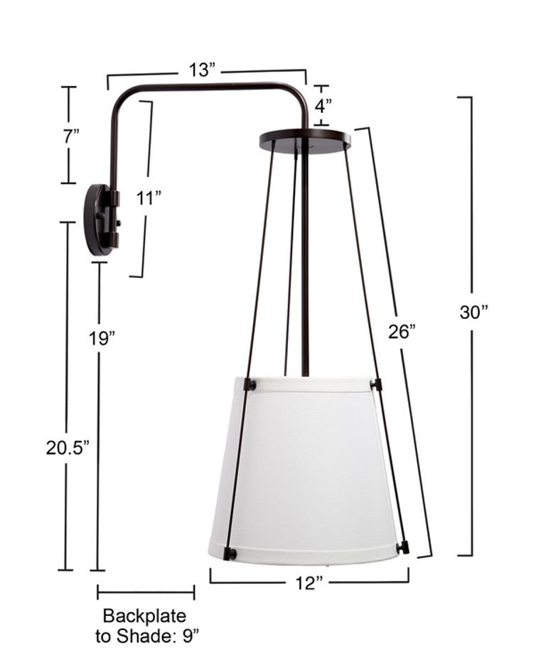  California 1-Light Wall Sconce, Bronze by Jamie Young