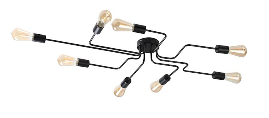 Milo Flush mount lamp - black by Galla Home