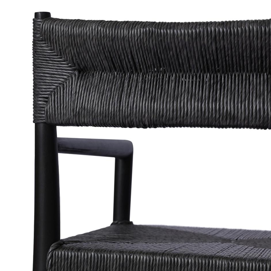 Lomas Outdoor Dining Armchair - Vintage Coal by Four Hands