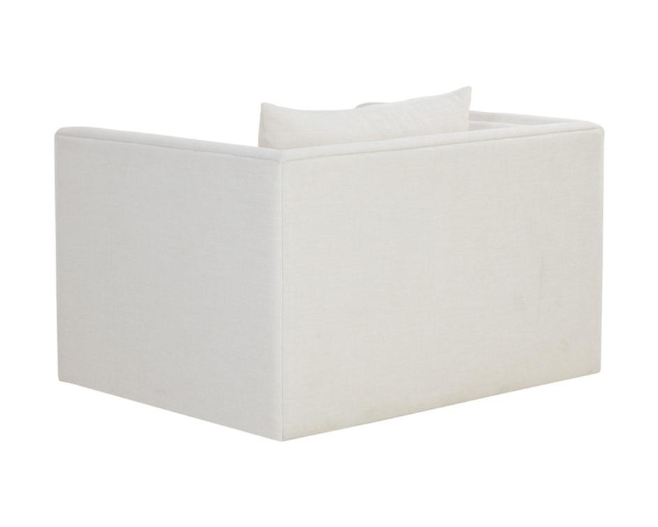 KIRA ARMCHAIR - HEATHER IVORY TWEED by Sunpan