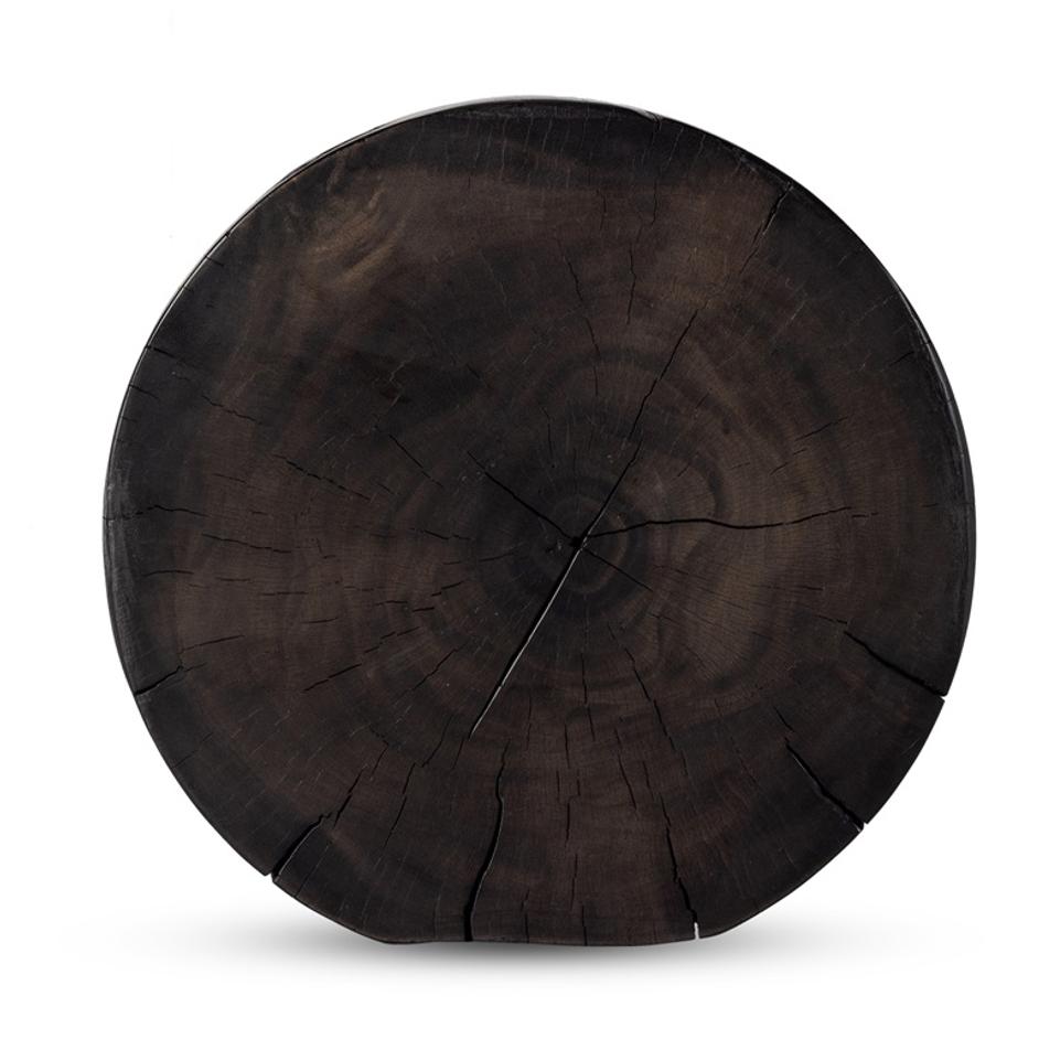 Tino End Table In Rubbed Black by FOUR HANDS