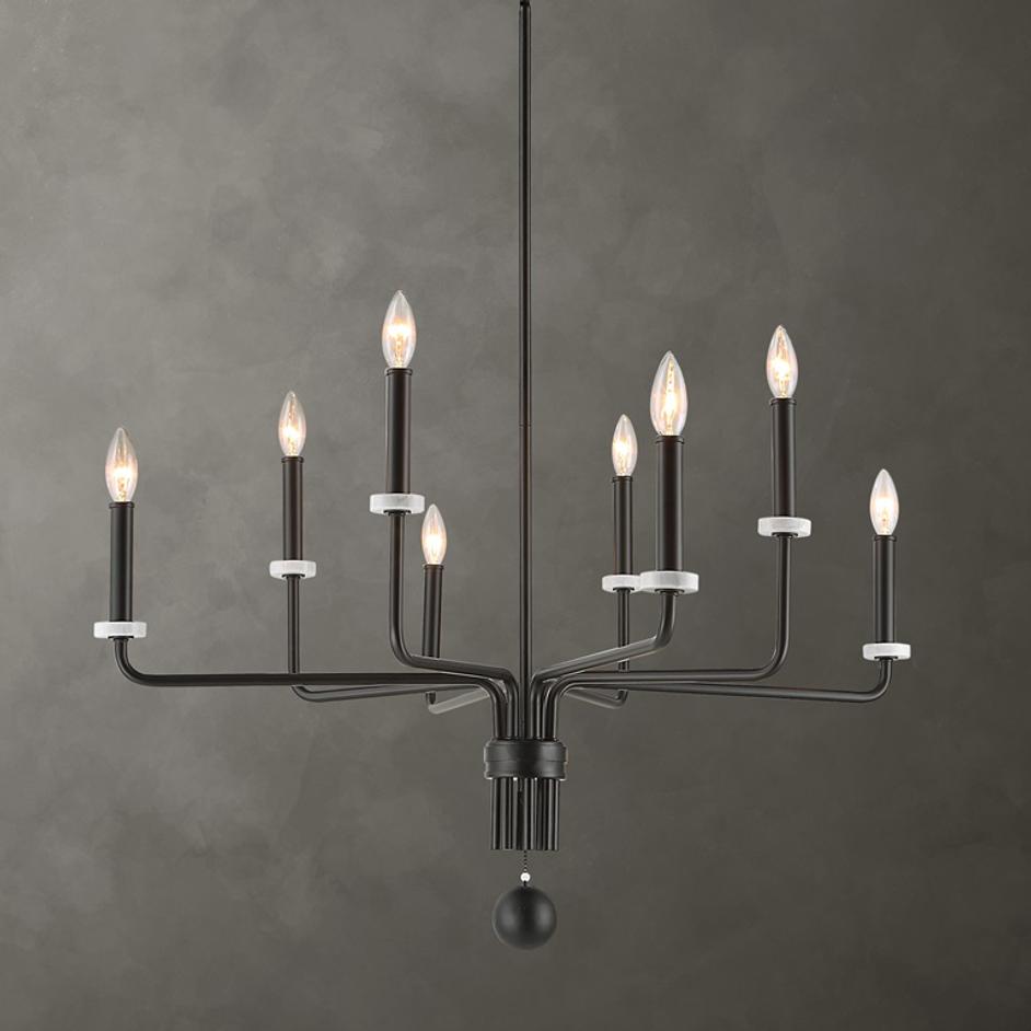 Ebony Elegance 8 Light Chandelier by Uttermost