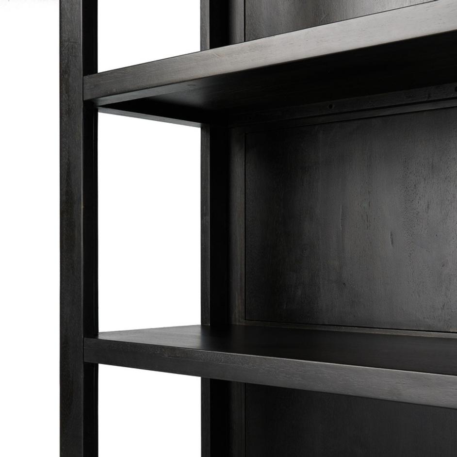 Wimberley Bookcase - Worn Black Parawood by Four Hands