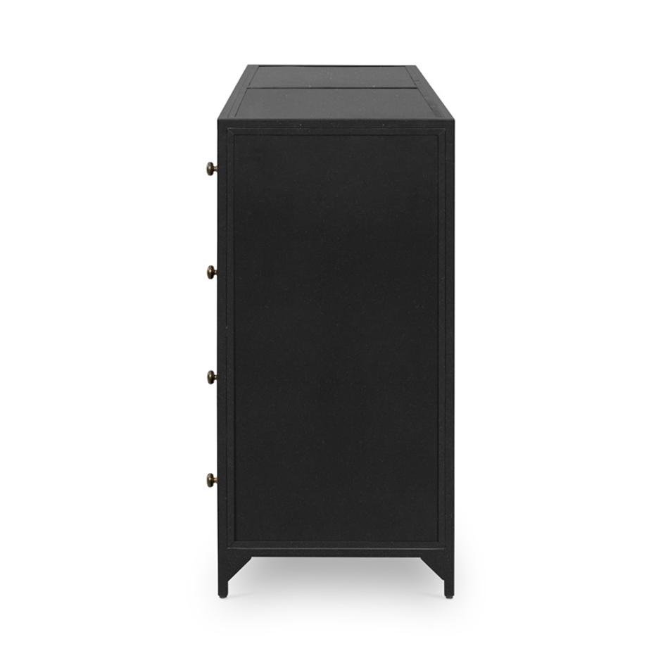 Belmont 8 Drawer Metal Dresser In Black by FOUR HANDS