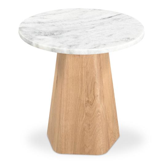 Evelyn Accent Table Ashen Grey Matrix Marble by Moes Home