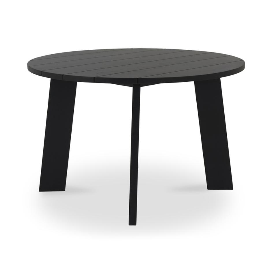 Delta Round Outdoor Dining Table Black by Moes Home