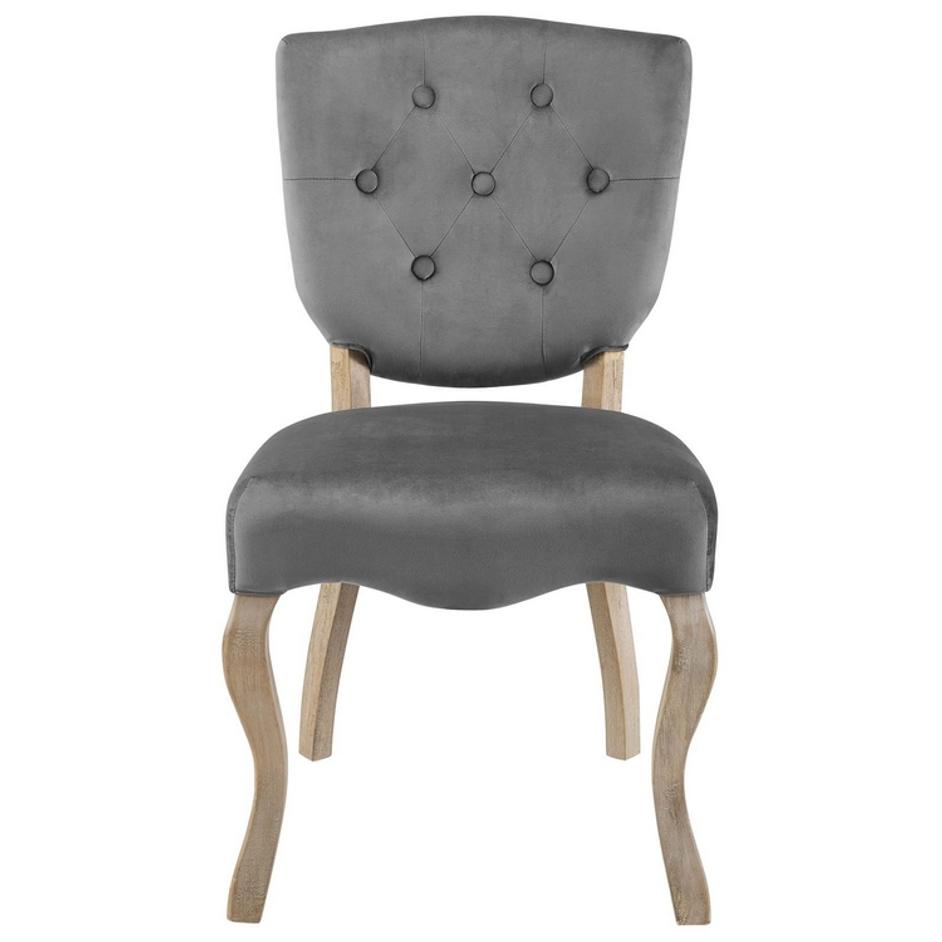 Union Vintage French Performance Velvet Dining Side Chair In Gray by Modway Furniture