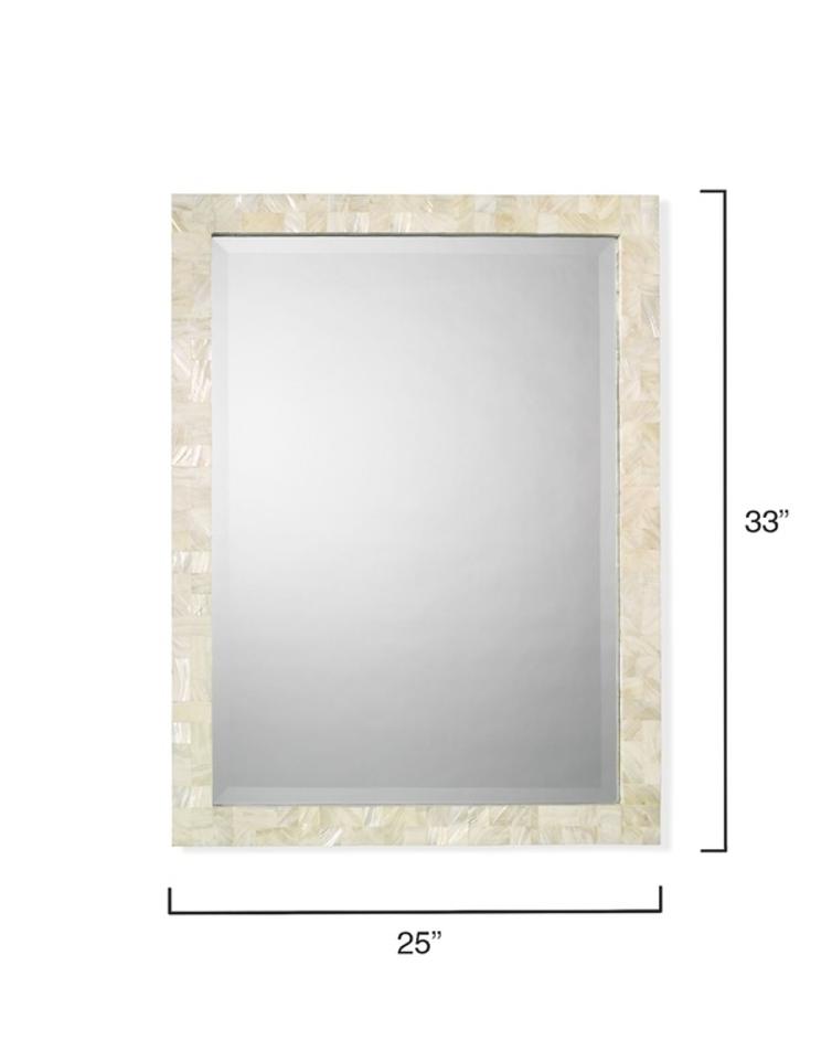 Rectangle Mother of Pearl Wall Mirror by Jamie Young