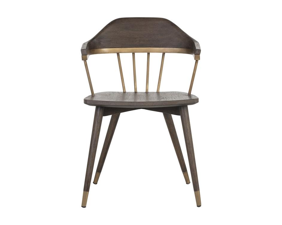 DEMI DINING ARMCHAIR - DISTRESSED BROWN by Sunpan