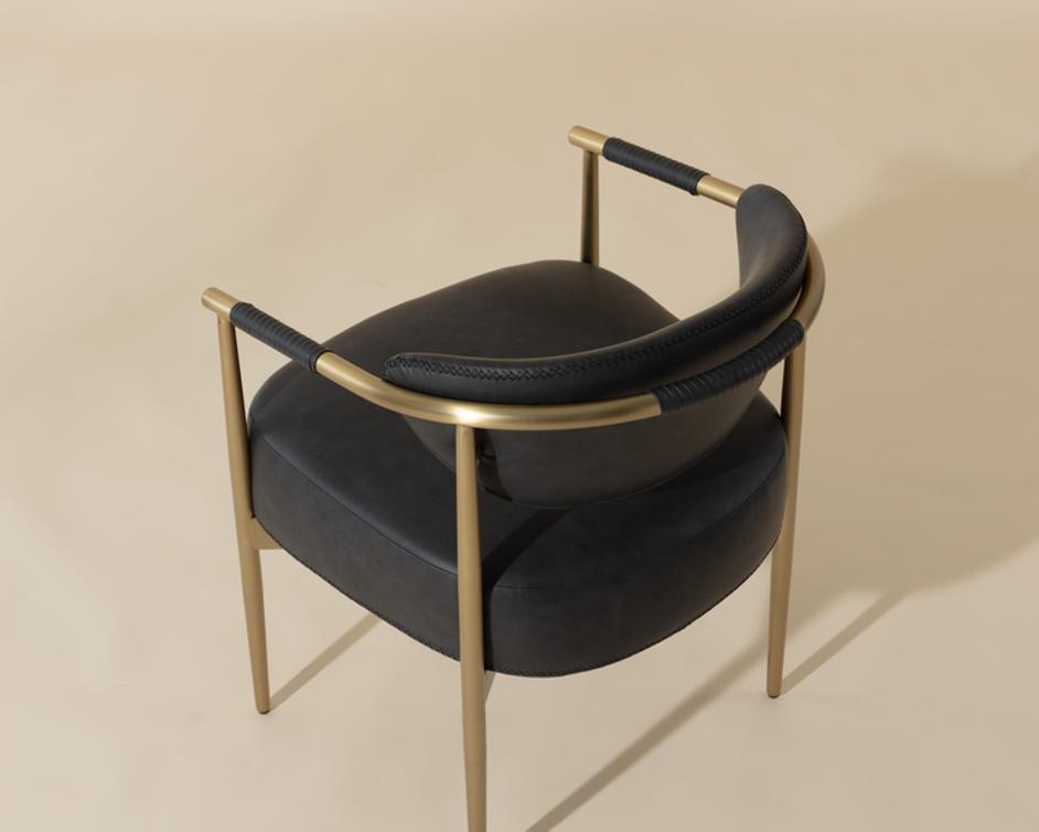 HELOISE DINING ARMCHAIR - BRAVO BLACK by Sunpan