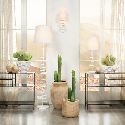 Petals Steel and Gesso Floor Lamp by Jamie Young