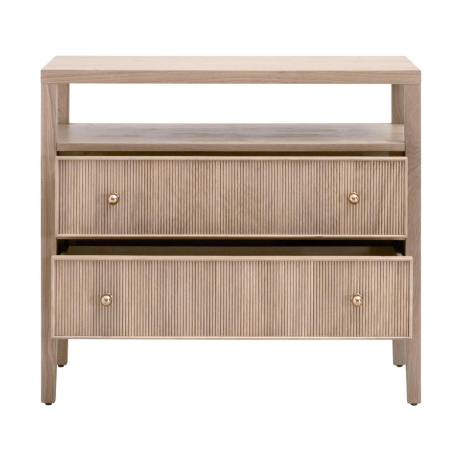 Highland Open Shelf, 2-Drawer Nightstand by Essentials For Living
