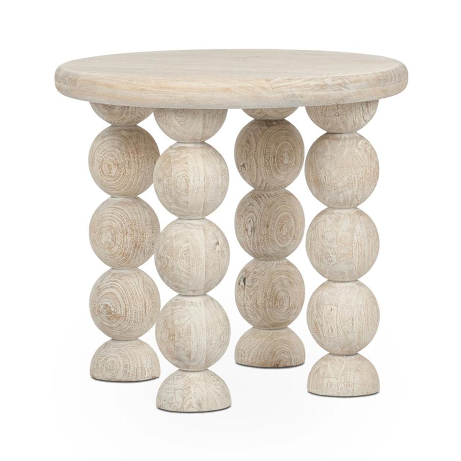 Adir Solid Wood Round End Table by Classic Home