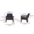 Parker Lounge Chair Dark Blue by Moes Home