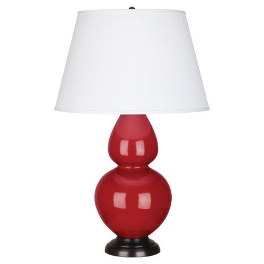 Ruby Red Double Gourd Table Lamp by Robert Abbey