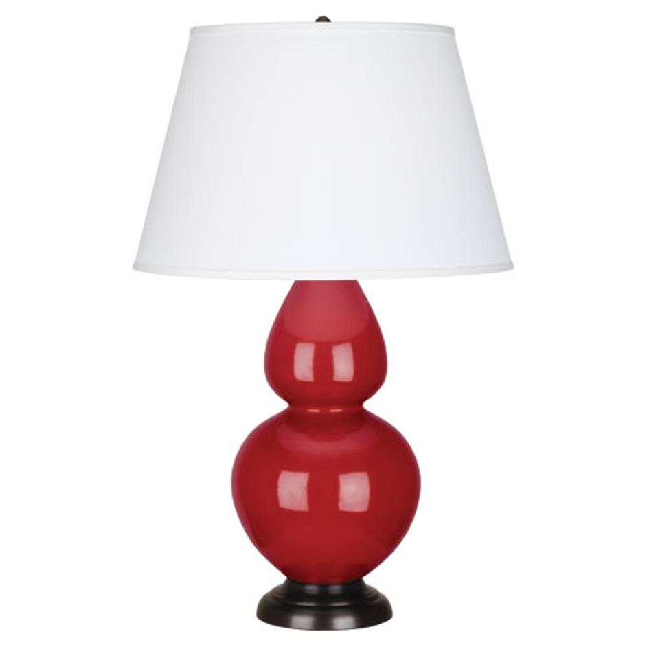 Ruby Red Double Gourd Table Lamp by Robert Abbey