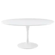 Willow 60" Round Wood Top Dining Table In White by Modway Furniture