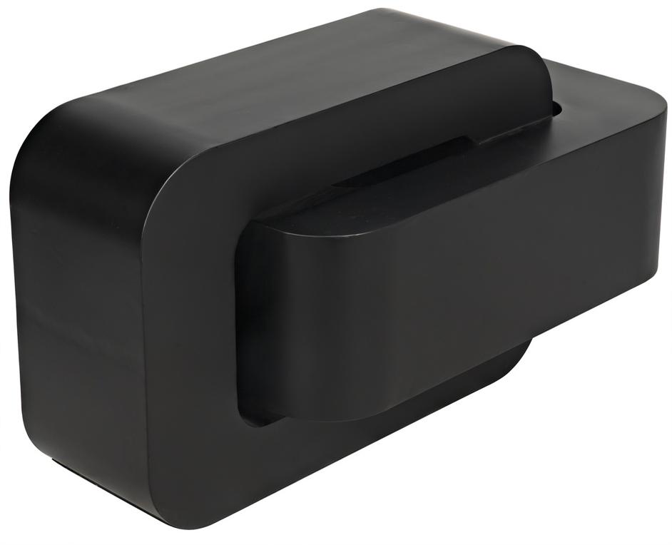 Nodum Accent Table, Black Steel by Noir Furniture