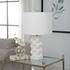 Ascent White Geometric Table Lamp by Uttermost