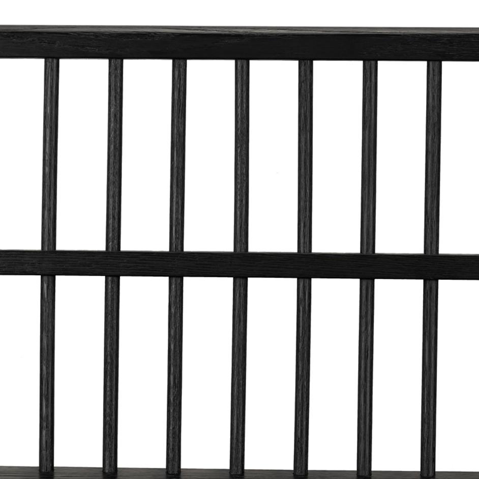 Aspen Large Bench In Black Oak by FOUR HANDS