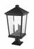 Beacon 3 Light Outdoor Pier Mounted Fixture in Black Finish by Z-Lite