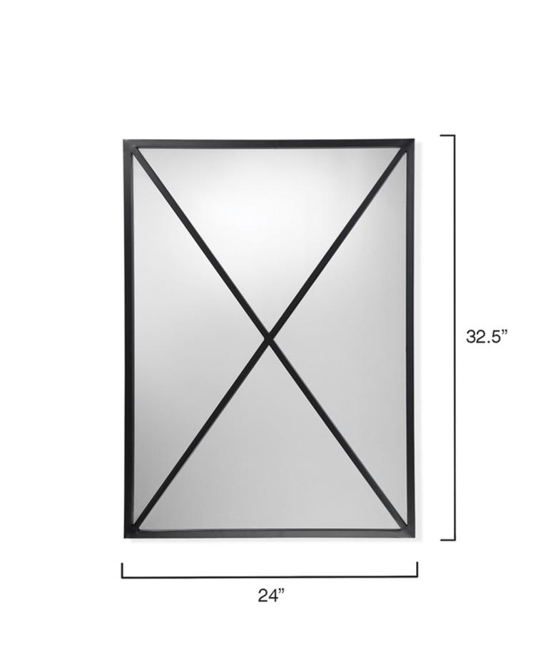 Xander Iron Rectangle Wall Mirror by Jamie Young
